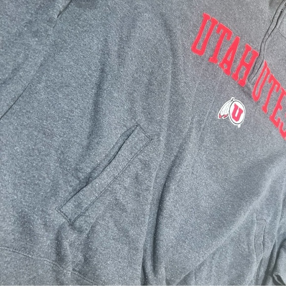 Vintage 2XL Men’s Utah Utes 1/4 Zip Pullover Sweatshirt Champion JIT27 - Picture 2 of 8